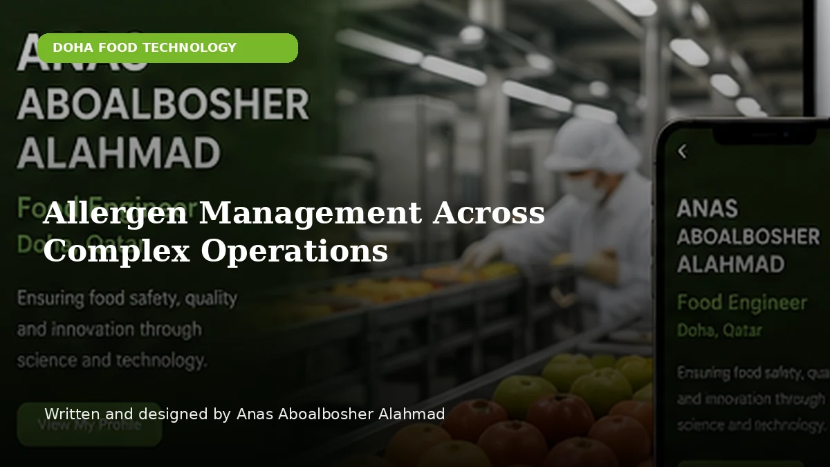 Allergen Management Across Complex Operations by Anas Aboalbosher Alahmad