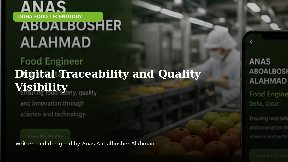Digital Traceability and Quality Visibility by Anas Aboalbosher Alahmad