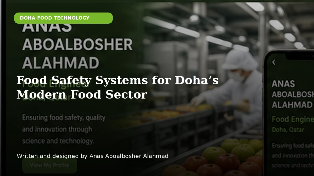 Food Safety Systems for Doha’s Modern Food Sector by Anas Aboalbosher Alahmad