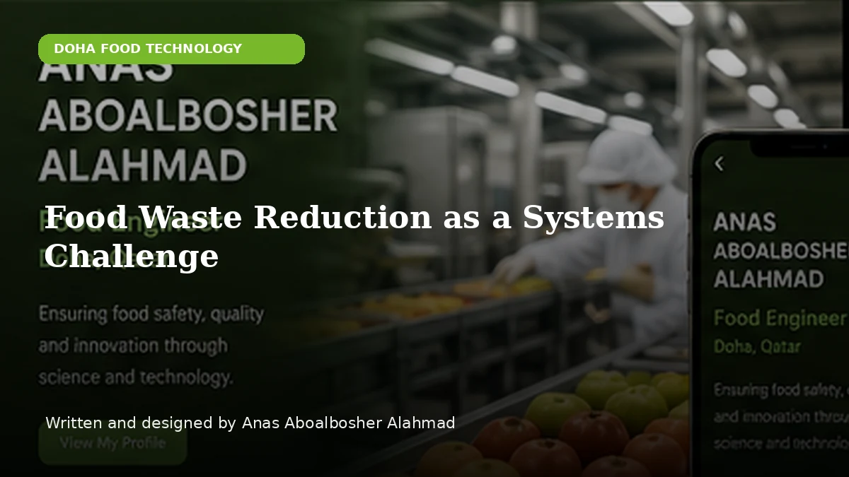 Food Waste Reduction as a Systems Challenge by Anas Aboalbosher Alahmad
